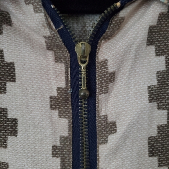 Vtg 90s Y2K Tangibles Full Zip Front Aztec Western Equestrian Shirt Shacket L - Picture 3 of 8